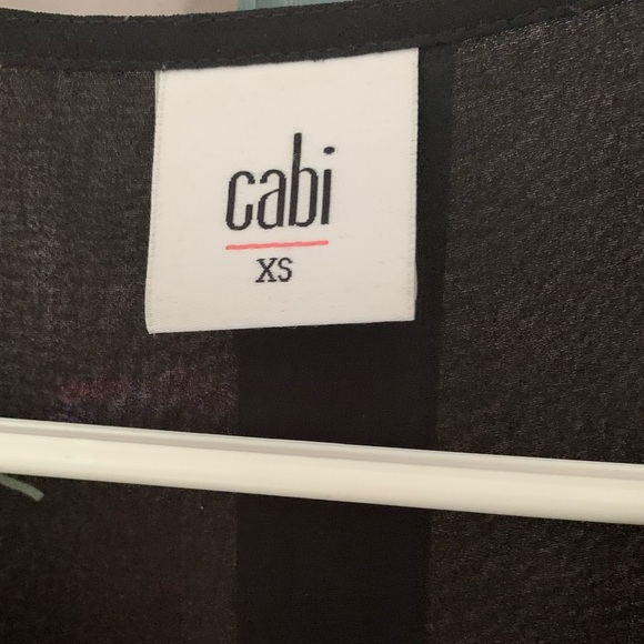 CAbi Black Sheer Blouse with Floral Accents - Picture 4 of 9